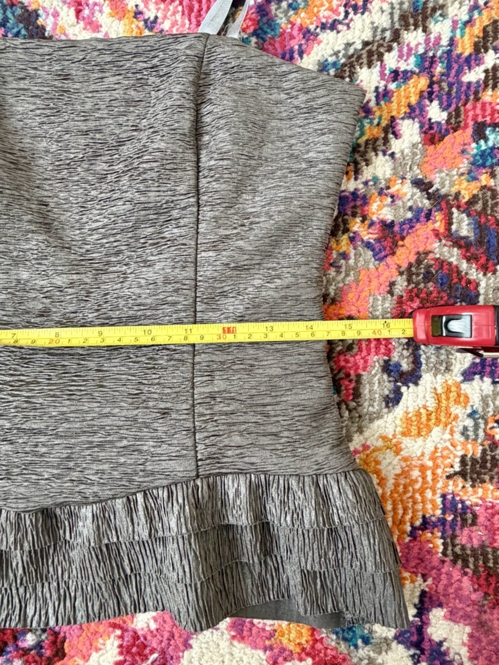 Gray Ruffle Y2K Hem Cami Top - Picture 7 of 7